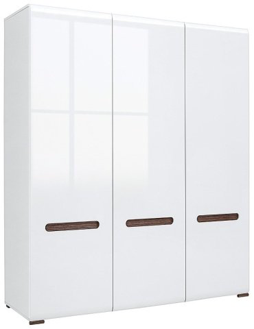 Распашной шкаф BRW Ацтека SZF3D/21/18, 180x210х60 см, белый купить,NaN