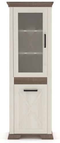Распашной шкаф Гербор Марсель REG1D1W -, 68x205х45 см, бежевый, коричневый