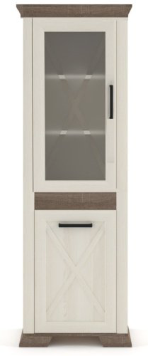 Распашной шкаф Гербор Марсель REG1D1W 68x205х45см бежевый купить,NaN