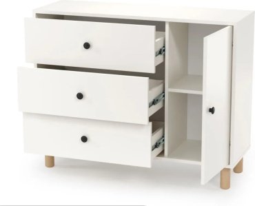 Комод Мебель Азии Норд, 103.2x35x82 см, белый купить,NaN