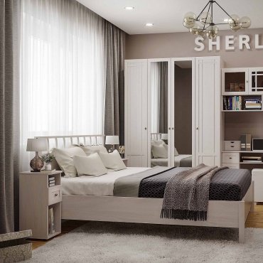 Распашной шкаф Глазов SHERLOCK 60, 160x230х57.9 см, белый купить,NaN