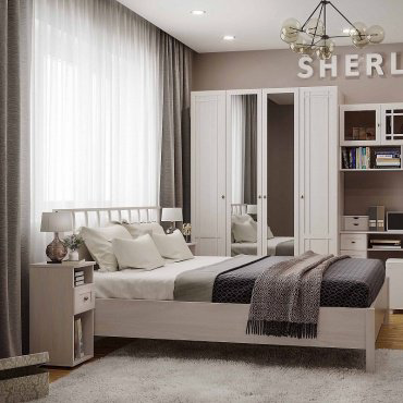 Распашной шкаф Глазов SHERLOCK 60, 160x230х57.9 см, белый купить,NaN