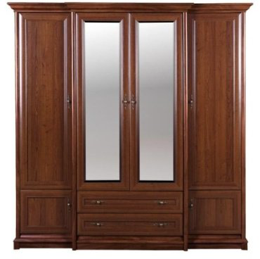 Шкаф распашной Гербор Соната-35 4Д/2S 227x225х53см коричневый купить,NaN