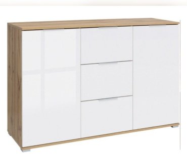 Комод Гербор Злата 232289, 135x40x86 см, белый, коричневый