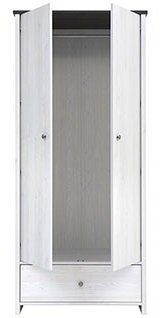 Шкаф распашной Гербор Порто SZF2D1S Джанни Ларико 88.5x199.5х55.5см белый купить,NaN