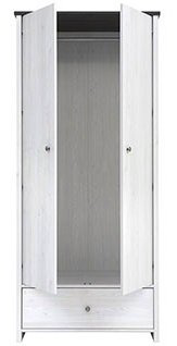 Шкаф распашной Гербор Порто SZF2D1S Джанни Ларико 88.5x199.5х55.5см белый купить,NaN