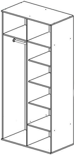 Шкаф распашной Гербор Тина SZF2D 97x225х60см белый купить,NaN
