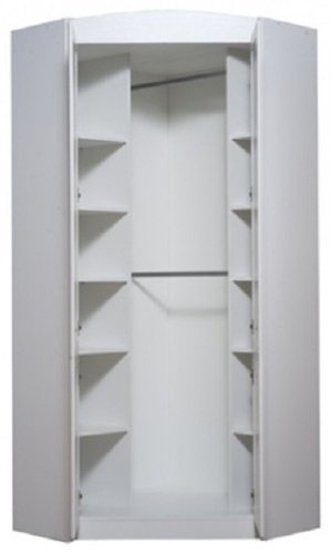 Шкаф угловой Гербор Салерно, 97.5x220х97.5 см, белый купить,0