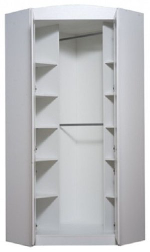 Шкаф угловой Гербор Салерно, 97.5x220х97.5 см, белый купить,NaN