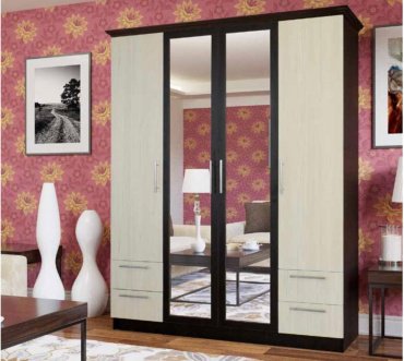 Шкаф распашной Гранд Атлант 4Д 160x215х50см коричнево-бежевый купить,NaN