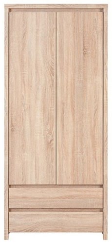 Распашной шкаф BRW Каспиан REG2D2S, 90x200х40 см, коричневый