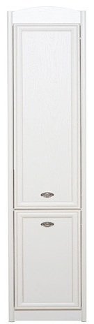 Распашной шкаф Гербор Салерно REG2DL, 46.5x220х38.5 см, белый купить,NaN