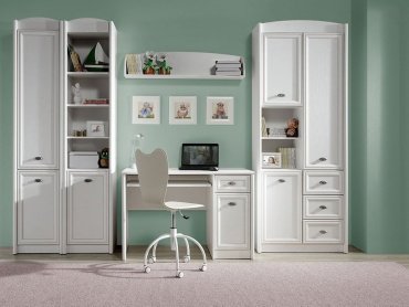 Шкаф-пенал Гербор Салерно, 46.5x220х38.5 см, белый купить,0