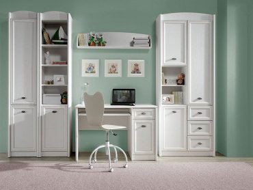 Шкаф-пенал Гербор Салерно, 46.5x220х38.5 см, белый купить,NaN