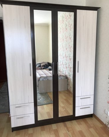 Распашной шкаф Grand Miks Атлант 4Д, 160x205х60 см, коричневый, бежевый купить,NaN