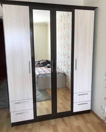 Распашной шкаф Grand Miks Атлант 4Д, 160x205х60 см, коричневый, бежевый купить,NaN