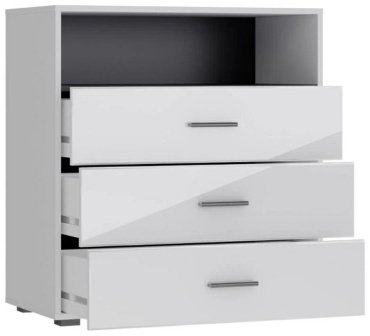 Комод Любимый дом GLOSS , 80x45x86, ЛДСП, МДФ, белый - ForteMarket Комод Любимый дом GLOSS , 80x45x86, ЛДСП, МДФ, белый купить,0