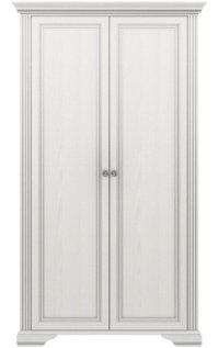 Распашной шкаф Гербор Вайт 2D, 125x221х63 см, белый