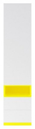 Распашной шкаф Гербор REG1D2S, 45x195х40 см, белый, желтый купить,NaN