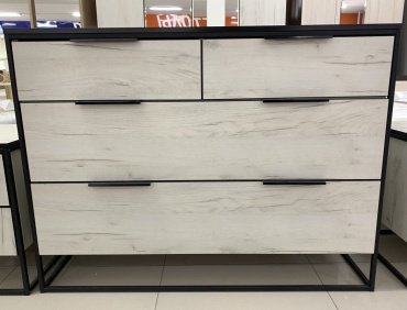 Комод КВАНТ 90x45x119 см, ЛДСП, МДФ, Норд купить,0