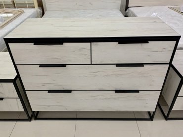 Комод КВАНТ 90x45x119 см, ЛДСП, МДФ, Норд купить,0