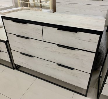 Комод КВАНТ 90x45x119 см, ЛДСП, МДФ, Норд купить,0