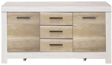 Комод Гербор 160x45x84 см, ЛДСП, Белен KOM2D3S