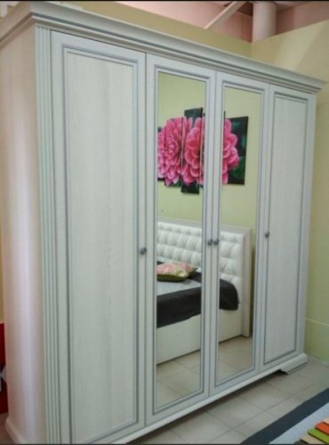 Распашной шкаф Гербор Вайт 4D2S 226.5x221х63.5см белый купить,NaN