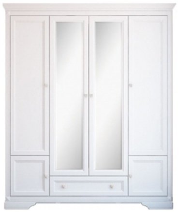 Распашной шкаф Гербор Клео 4Д 198x225х62см белый купить,NaN