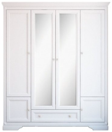 Распашной шкаф Гербор Клео 4Д 198x225х62см белый купить,NaN