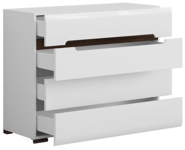 Комод BRW KOM4S/8/11 105.5x41x84см белый купить,NaN