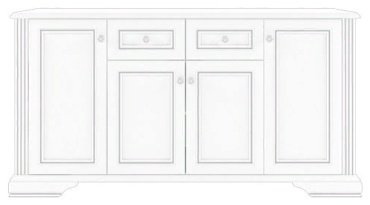 Комод Гербор Вайт 4D2S 178.5x45x93.5см белый купить,NaN