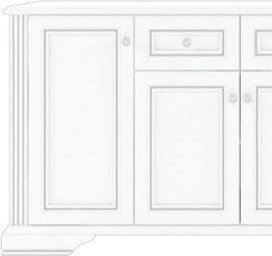 Комод Гербор 178.5x45x93.5 см, ЛДСП, МДФ, Вайт 4D2S Серебряная купить,0