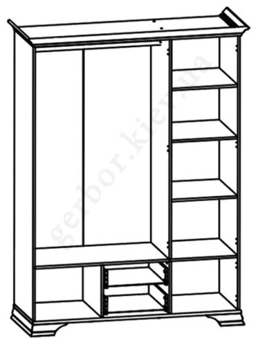 Распашной шкаф Гербор Кентуки SZF5D2S 159.5x225х61см белый купить,NaN