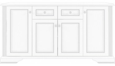 Комод Гербор Вайт 4D2S 178.5x45x93.5см белый купить,NaN