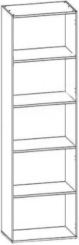 Распашной шкаф Гербор Опен REG 1D 53.5x200х33.5см коричневый купить,NaN