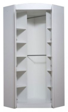 Шкаф угловой Dominika Салерно 011 SZFN2D, 97.5x220х97.5 см, белый купить,NaN