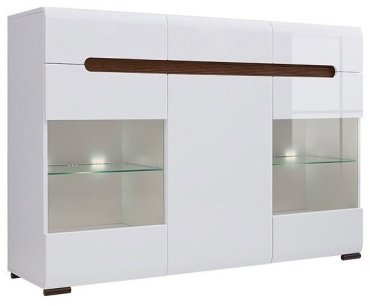 Комод BRW 150x41x104 см, ЛДСП, стекло, МДФ, Ацтека KOM2W1D3S/10/15 купить,NaN