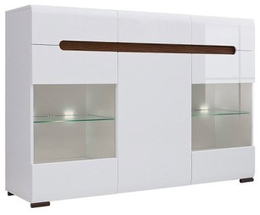 Комод BRW 150x41x104 см, ЛДСП, стекло, МДФ, Ацтека KOM2W1D3S/10/15 купить,NaN