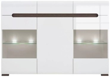 Комод BRW 150x41x104 см, ЛДСП, стекло, МДФ, Ацтека KOM2W1D3S/10/15 купить,NaN