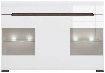 Комод BRW 150x41x104 см, ЛДСП, стекло, МДФ, Ацтека KOM2W1D3S/10/15 купить,NaN