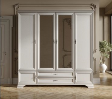 Распашной шкаф Dominika Кентуки SZF6D2S, 227.5x225х61 см, белый купить,NaN
