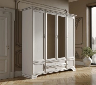 Распашной шкаф Dominika Кентуки SZF6D2S, 227.5x225х61 см, белый купить,NaN