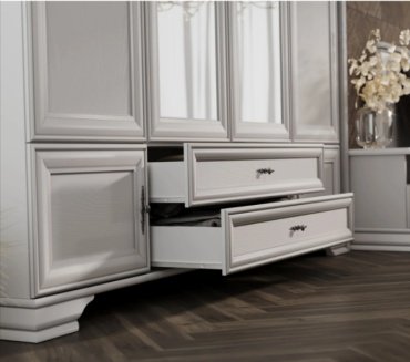 Распашной шкаф Dominika Кентуки SZF6D2S, 227.5x225х61 см, белый купить,NaN