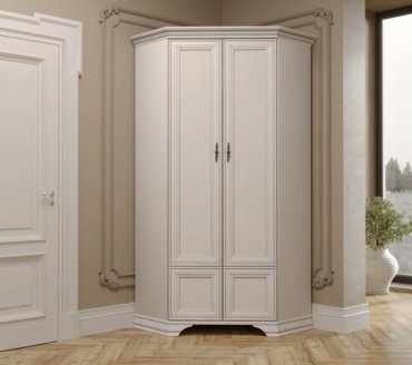 Шкаф угловой Dominika Кентуки SZFN2D , 97x225х97 см, белый купить,NaN