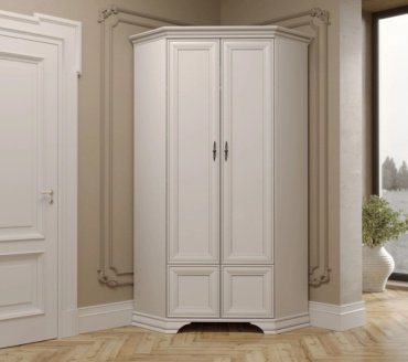 Шкаф угловой Dominika Кентуки SZFN2D , 97x225х97 см, белый купить,NaN