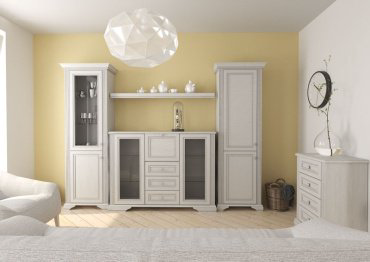 Комод Гербор 161x45x119.5 см, ЛДСП, Вайт 009-2 купить,NaN
