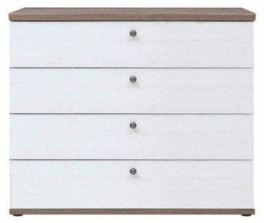 Комод Гербор Тина KOM4S Каньон 103x43.5x87см белый купить,NaN