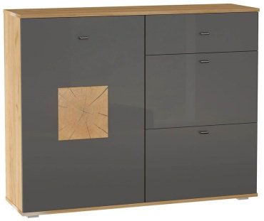 Комод Любимый Дом 119x35x95 см, ЛДСП, Фиджи Антрацит