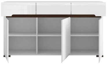 Комод BRW Ацтека KOM3D3S/8/15 150x41x84см белый купить,NaN